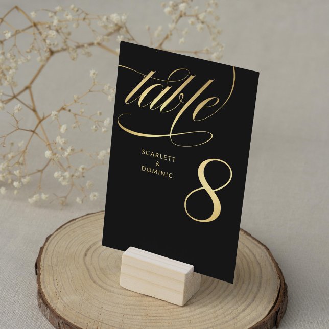 Minimalistische Black Foil Script-Hochzeitsskrippe Folieneinladung (Von Creator hochgeladen)
