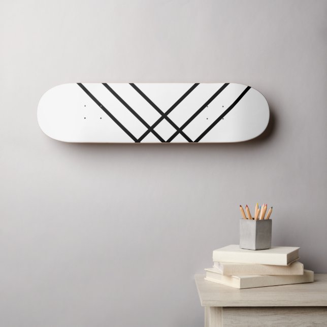Minimalistische Black Lines Skateboard (Wandkunst (Horz))