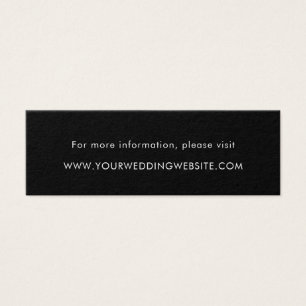 Minimalistische Black Modern Wedding Website Cards
