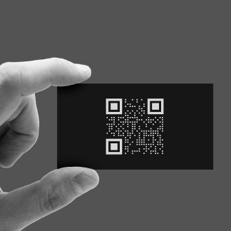 Minimalistische Black QR Code Business Card Visitenkarte