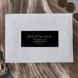 Minimalistische Black Wedding Guest Address Labels