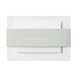 Minimalistische Blassgrün Einladungsbanderole