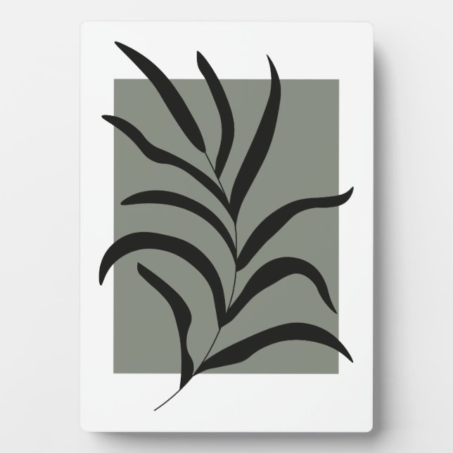 Minimalistische Blätter Fotoplatte (Vorderseite)