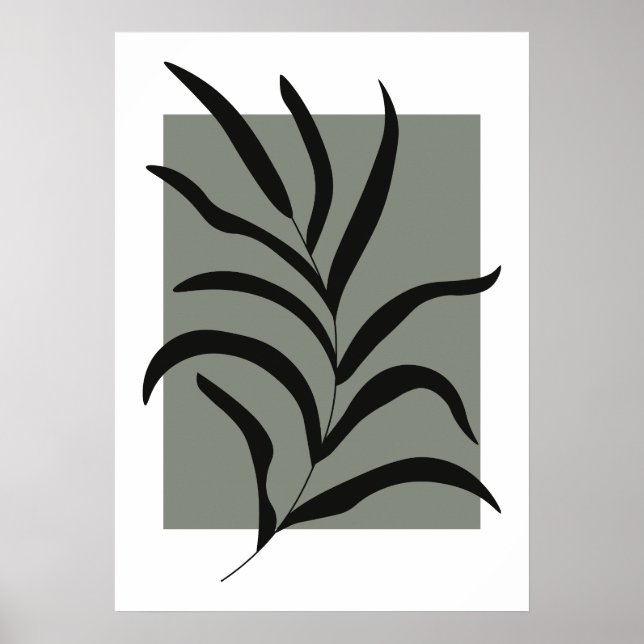 Minimalistische Blätter Poster (Vorne)