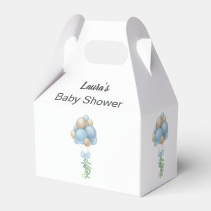 Minimalistische blaue Ballons Jungen-Baby-Party Geschenkschachtel