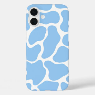 Minimalistische blaue Kuh iPhone 16 Plus Hülle