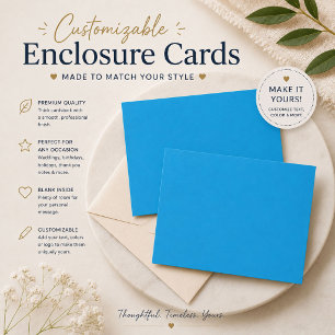 Minimalistische blaue Luxus-Beilagekarte Begleitkarte