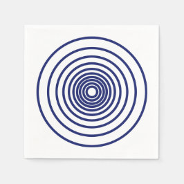 Minimalistische blaue Streifen Serviette