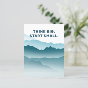 Minimalistische blaue Wavy-Gebirge Inspiriere Zita Postkarte