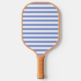 Minimalistische blauer und weißer Cabana Streifen Pickleball Schläger