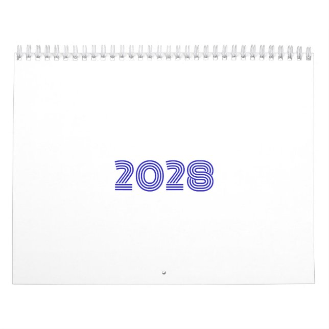 Minimalistische BlauTypografie Kalender (Titelbild)