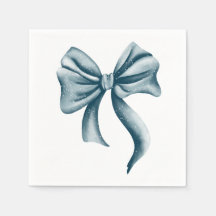 Minimalistische Blue Bow Gender Neutral Baby Dusch