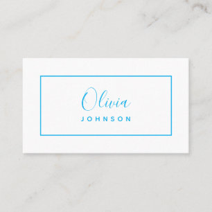 Minimalistische Blue Business Card Visitenkarte