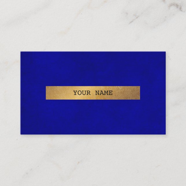 Minimalistische Blue Vip Business Card Visitenkarte (Vorderseite)