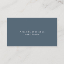 Minimalistische Blue & White Business Card Visitenkarte