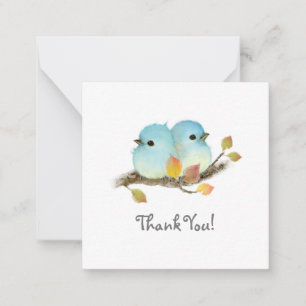Minimalistische Bluebirts Vielen Dank Notizkarten Mitteilungskarte