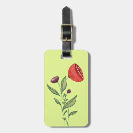 Minimalistische Blume Abstrakt Botanische Linie Ar Gepäckanhänger