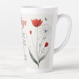 Minimalistische Blume bearbeitbare Slogan und Name Milchtasse