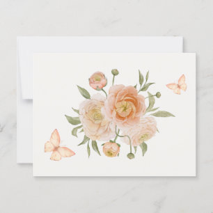 Minimalistische Blume Blütenschmetterling Postkarte