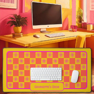 Minimalistische Blume - In Populärkelle Palette üb Schreibtischunterlage