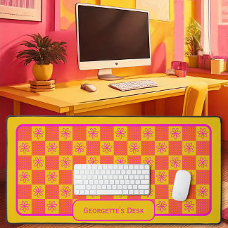 Minimalistische Blume - In Populärkelle Palette üb Schreibtischunterlage