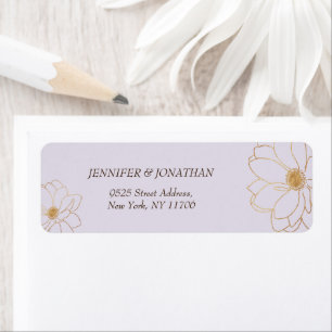 Minimalistische Blume Lavendel Rücksendeadresse