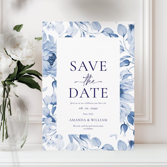 Minimalistische Blume Save the Date Einladung (Von Creator hochgeladen)