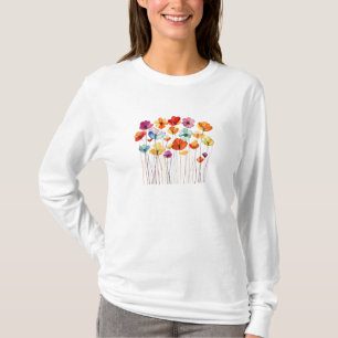 Minimalistische Blume und Stalks T-Shirt