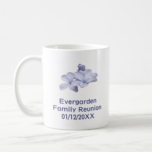 Minimalistische Blume Violet Pastel Family Wieders Kaffeetasse (Links)