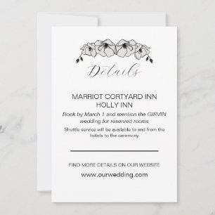 Minimalistische Blume White Magnolia Hochzeiten De Einladung