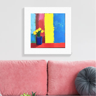 Minimalistische Blumen - Moderne Leinwand Kunst