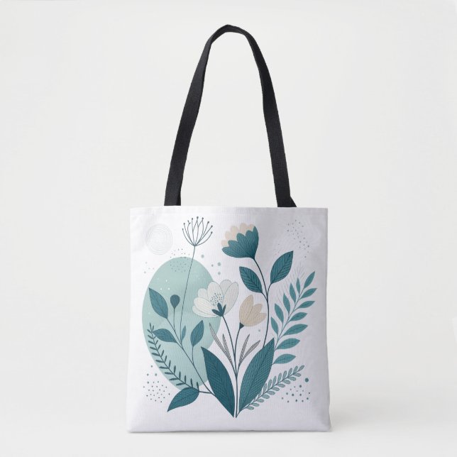 Minimalistische Blumen-Tasche (Vorderseite)