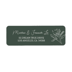 Minimalistische Blumenadresse