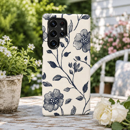Minimalistische Blumenlinie | Botanisch elegant Samsung Galaxy Hülle