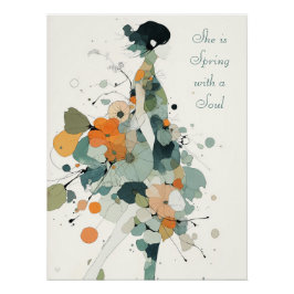 Minimalistische Blumenmauer Art Drucken 1 Poster