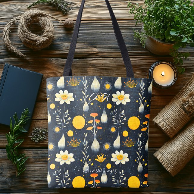 Minimalistische Blumensonne Wellness Totbeutel (Von Creator hochgeladen)