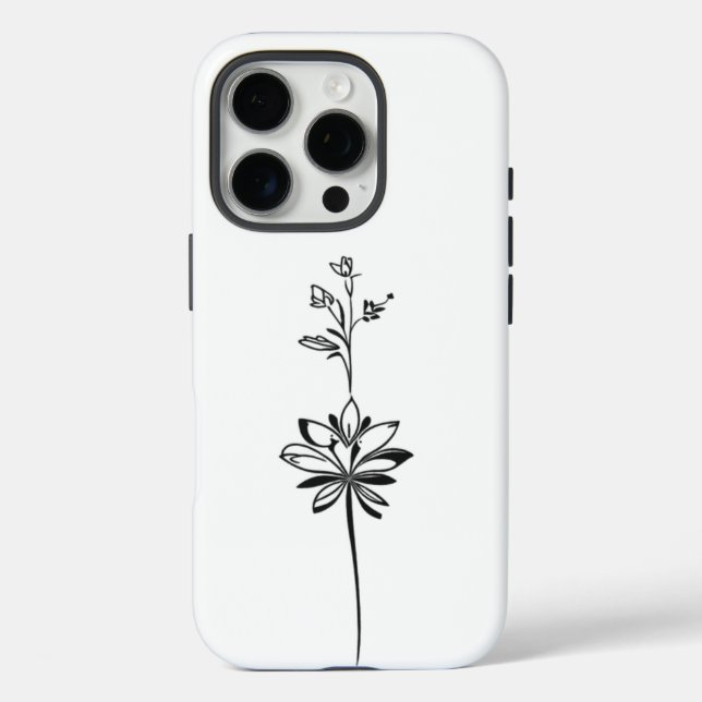 "Minimalistische Blumenstrauß-Linie" Elegantes Des Case-Mate iPhone Hülle (Rückseite)
