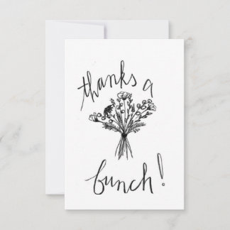 Minimalistische Blumenzeichnung Dankeskarte
