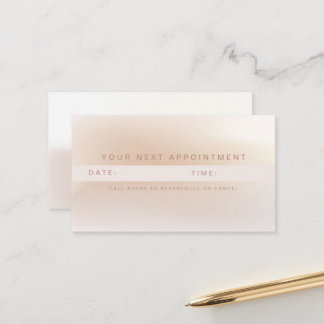 Minimalistische Blush Beige Terminkarte