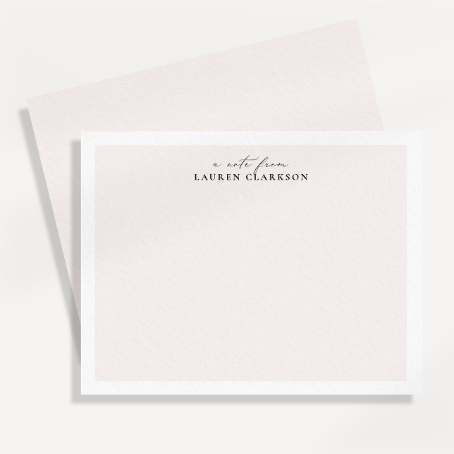 Minimalistische Blush-Script-Karte Mitteilungskarte (Von Creator hochgeladen)