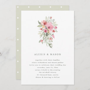 Minimalistische Blüte Einladung zur Hochzeit