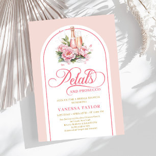 Minimalistische Blüten und Prosecco laden zur boho Einladung