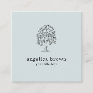 Minimalistische Blütenstruktur - individuelle Visi Quadratische Visitenkarte