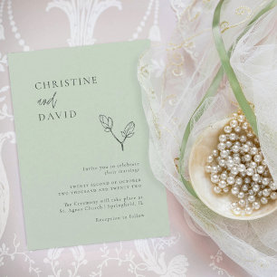 Minimalistische bohemianische Hochzeitseinladung i Einladung