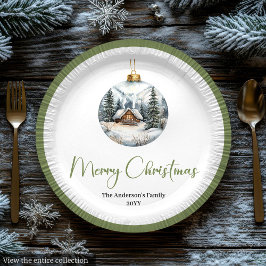 Minimalistische bohemianische Weihnachtsszene Erdt Pappteller