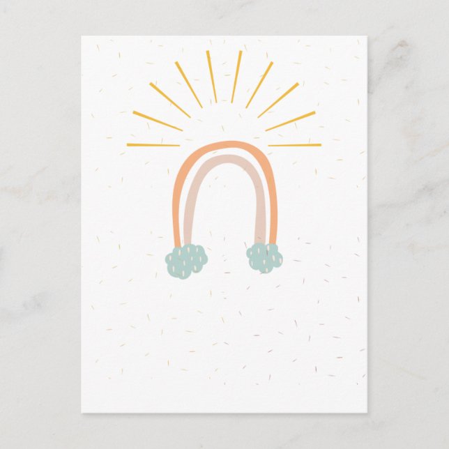 Minimalistische Bohemische Postkarte (Vorderseite)