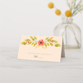 Minimalistische Boho Fall Blume Hochzeit Platzkarte