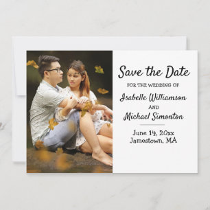 Minimalistische Boho Foto Save the Date-Karte Date