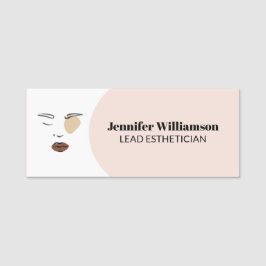 Minimalistische boho Gesicht Beauty Logo Make Küns Namensschild