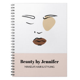 Minimalistische boho Gesicht Schönheitskosmetikkün Notizblock